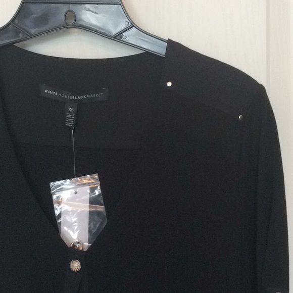 Black button-down Express blouse - Picture 3 of 3